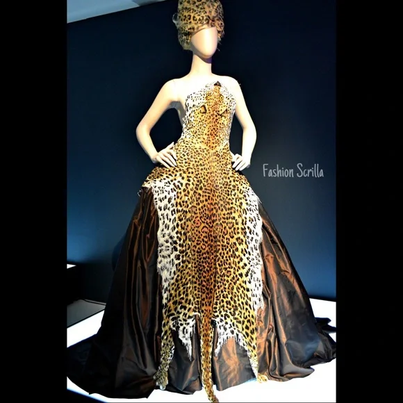 Jean Paul Gaultier Vintage Leopard Print Illusions Corset Bodycon Dress - Picture 6 of 15